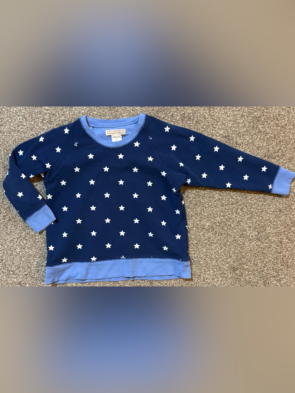 The Beaufort Bonnet Company Navy Sweatshirt with White Stars